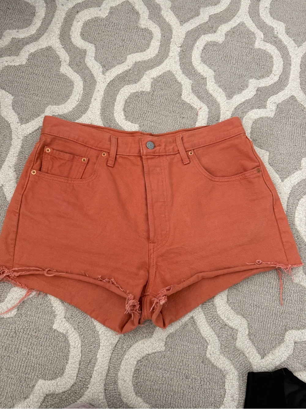 Levi’s High-Rise Rust Orange Women's Denim Shorts
